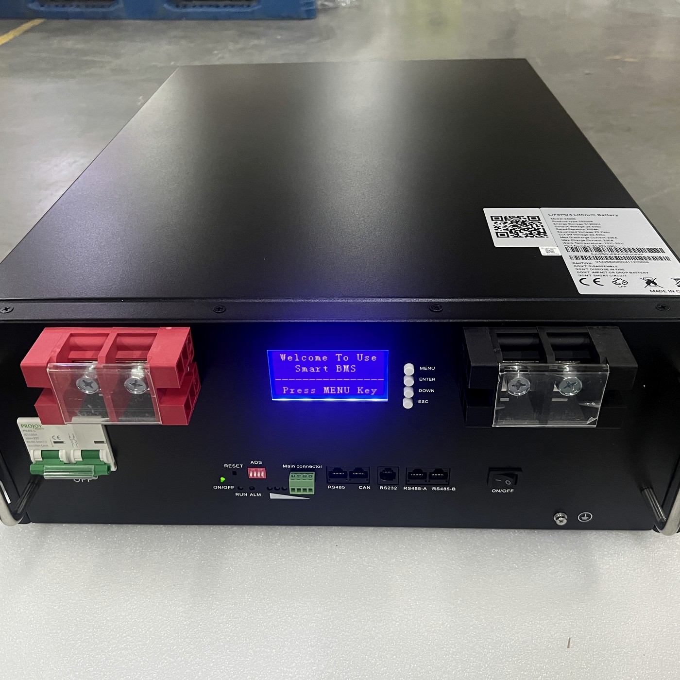 25.6V 200Ah LiFePO4 storage pack from Shengxing materials